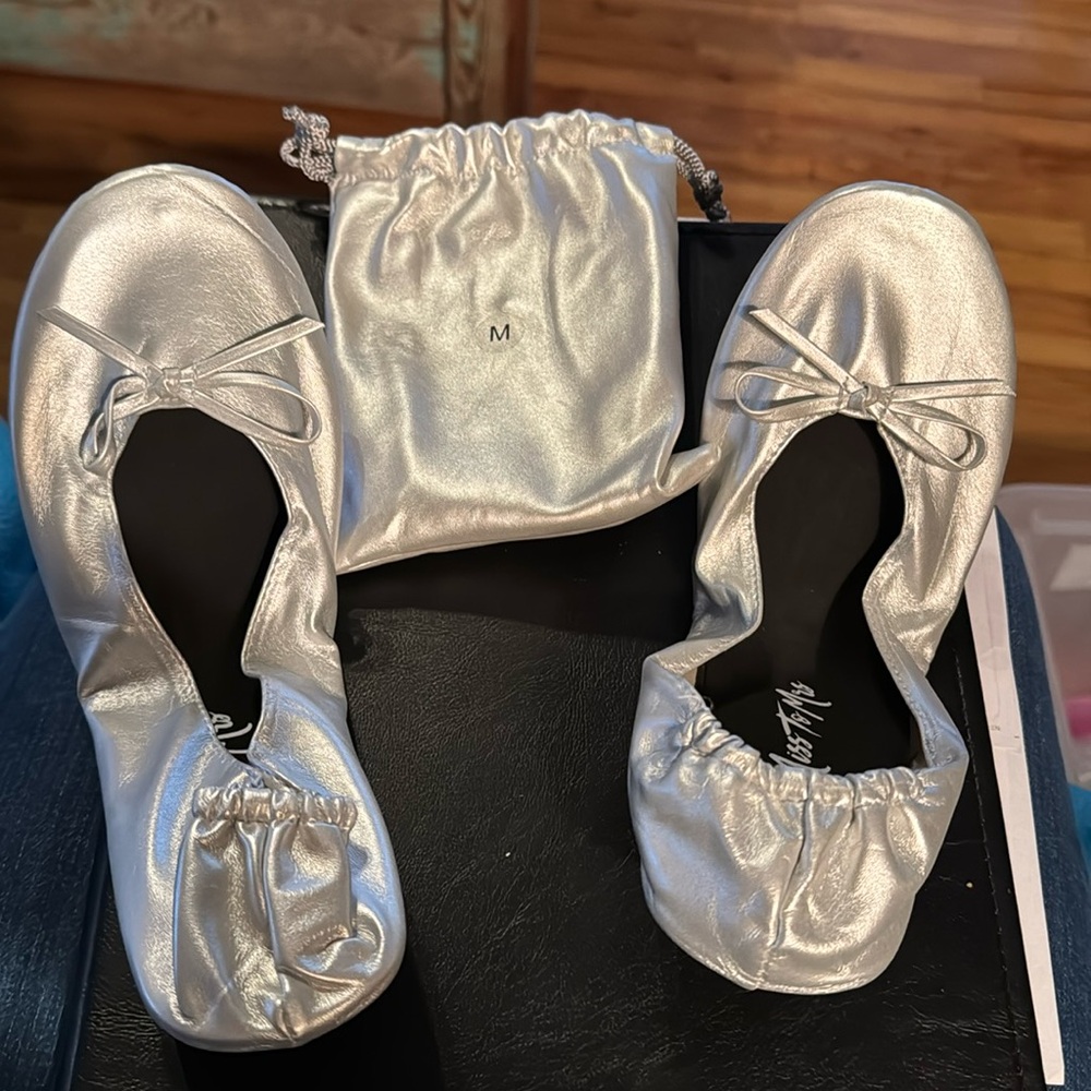 Miss to Mrs, A Treat For your Dancing Feet, Wedding/Bride Slippers, Medium 7/8
